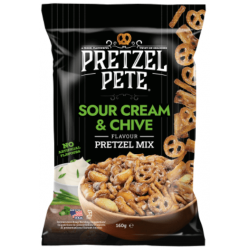 Pretzel Pete Pretzels - Sour Cream & Chive 8 x 160g